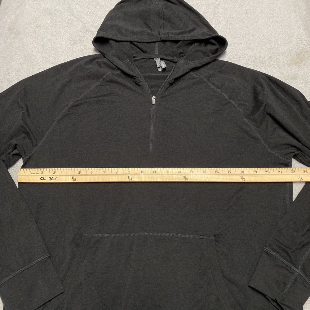 Vuori Ponto Performance Half Zip Hoodie Mens Large Black Active Athleisure Pocke - Picture 5 of 7